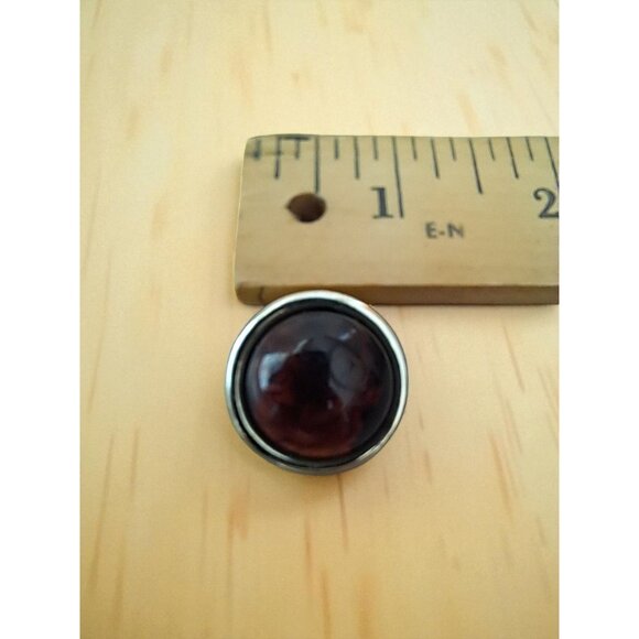 Vintage 1940s-1970s Bergere Amber Clip-On Earrings - Picture 6 of 7